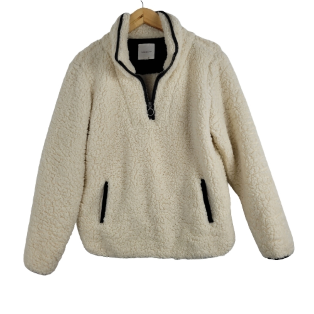 Thread & Supply cream teddy Comfy chunky pullover sweater